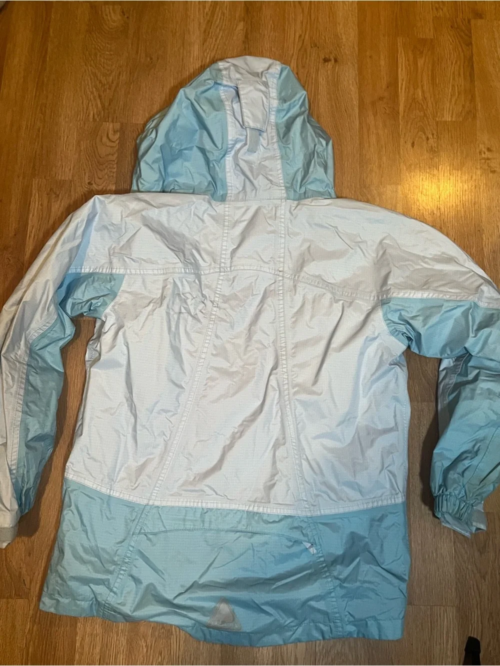Light Blue Hooded Kids Windbreaker Jacket